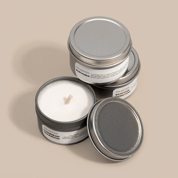 Candle Discovery Set 4 mini tins ENLIGHTEN CANDLES