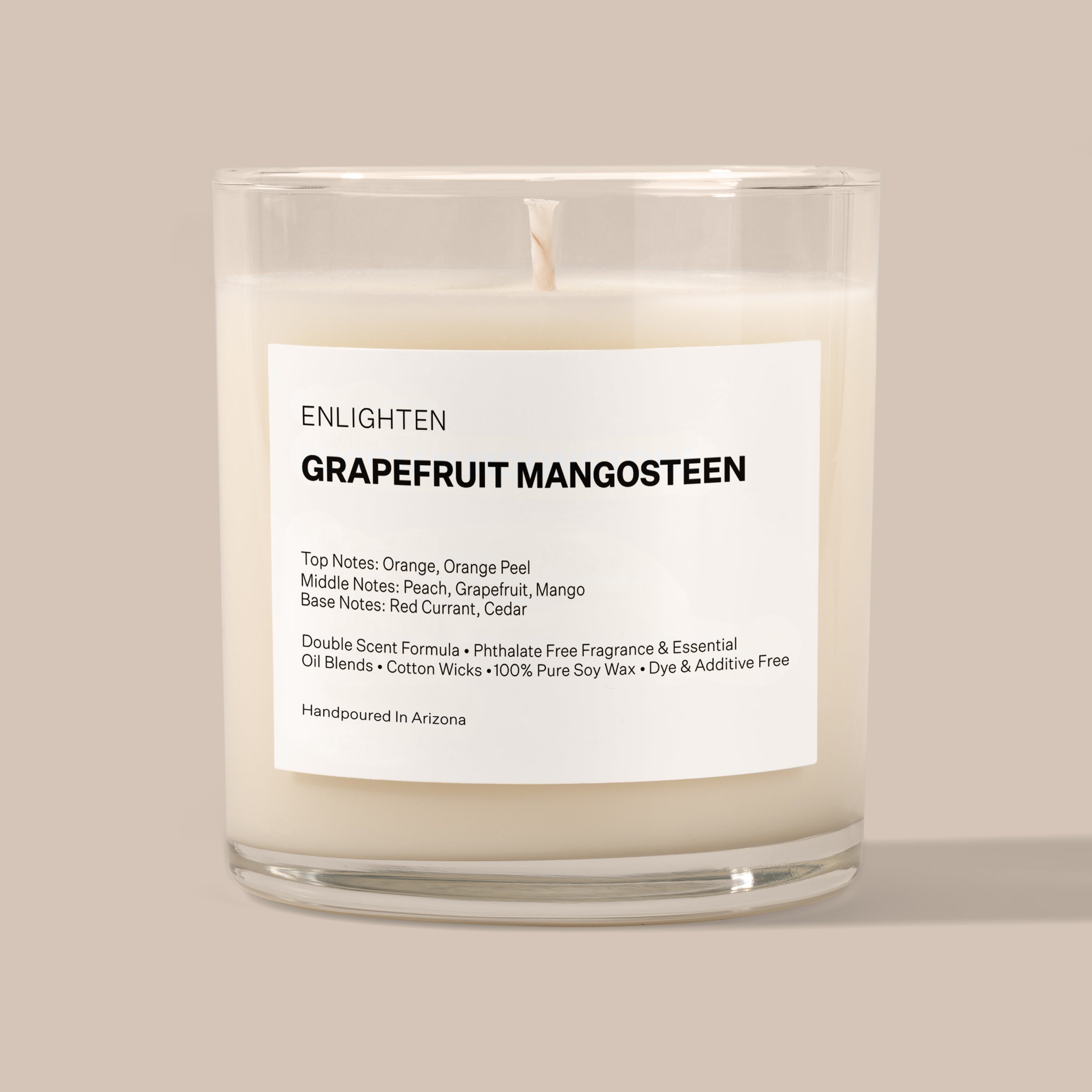 GRAPEFRUIT MANGOSTEEN Fruity Candle ENLIGHTEN ENLIGHTEN CANDLES
