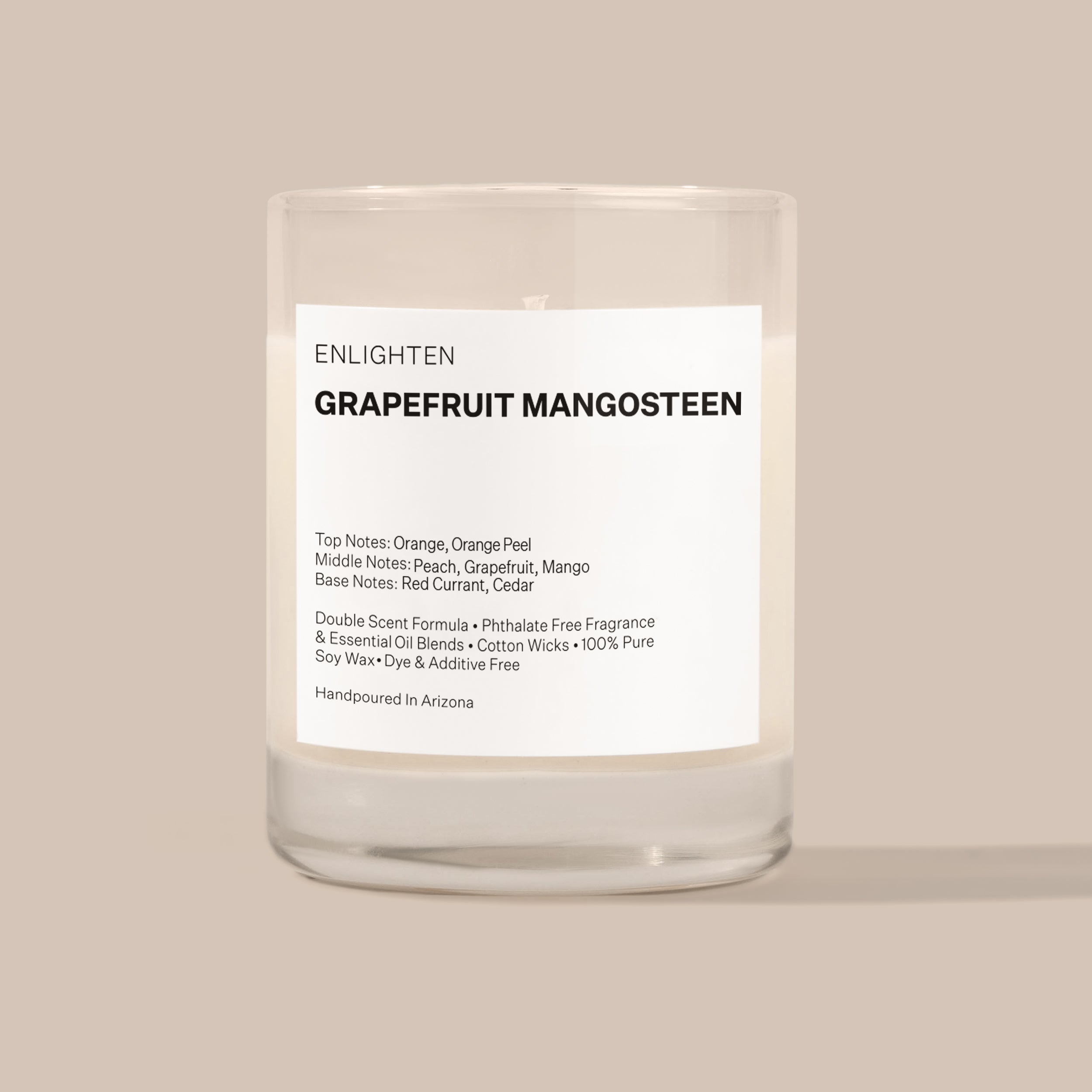 GRAPEFRUIT MANGOSTEEN Fruity Candle ENLIGHTEN ENLIGHTEN CANDLES